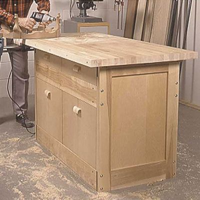 Wood Workbench with Drawers Plans